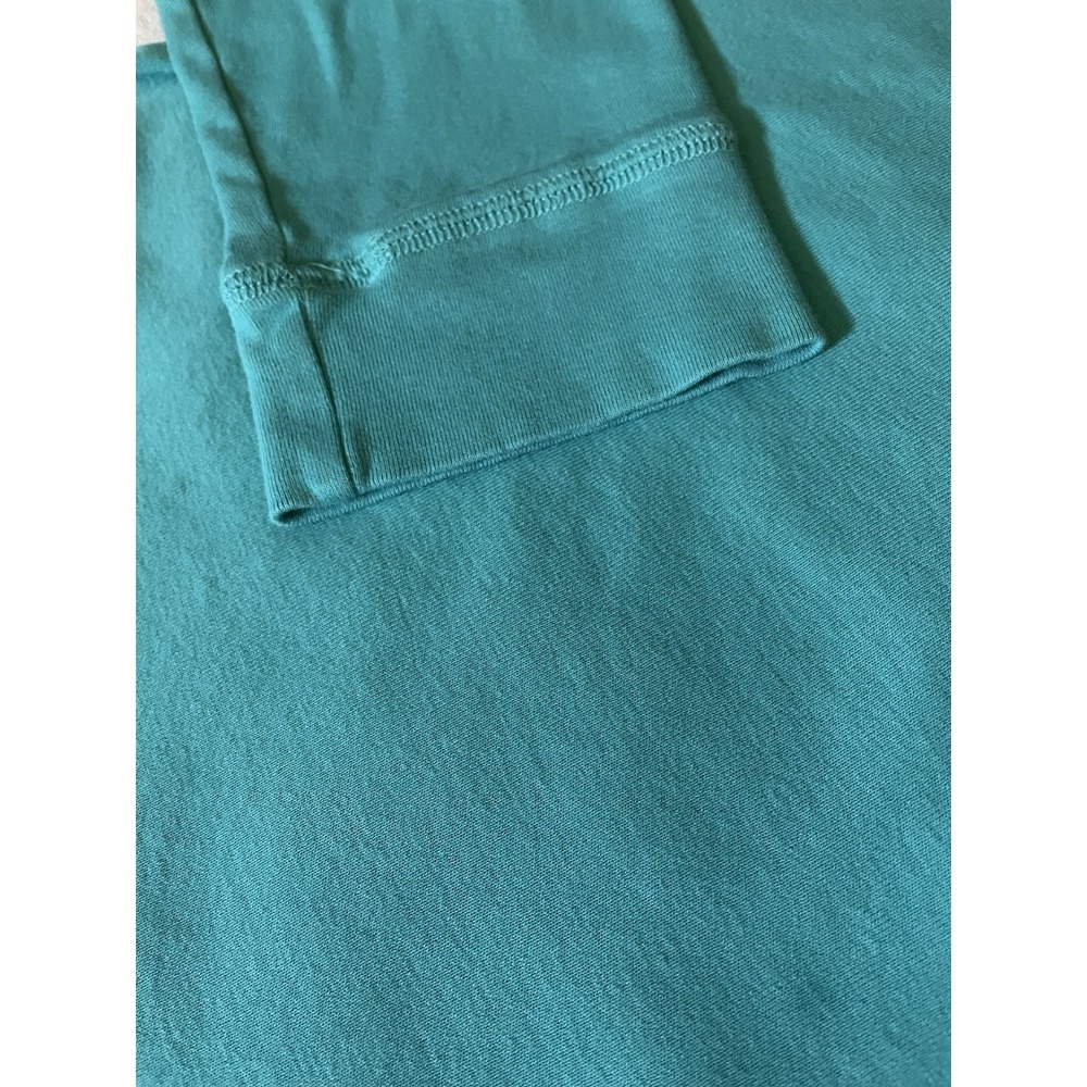 Jones New York Sport Aqua Blue 3/4 Sleeve Boat Neck Top Size Large 100% Cotton - Picture 5 of 9